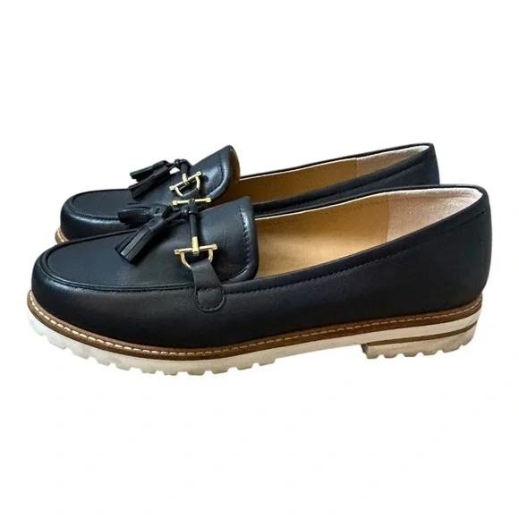 Talbots Shoes Talbots Laura Tassel Loafers Navy Blue Soft Napa